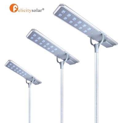 China ROAD Integrated All In One 60w 80W 100W Solar Led Outdoor Street Light With Lithium Battery for sale