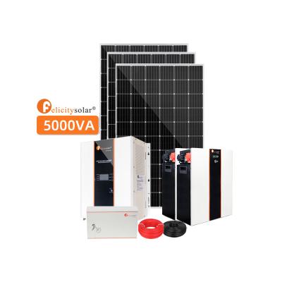 China Felicity Solar 5kw Solar Power Systems Home Solar Panels and Batteries and Solar Power System for sale