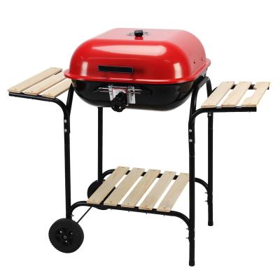 China Easily Assembled 22 Inch Adjustable Burger Charcoal Grill Outdoor Kitchen Cooking BBQ Grills Cart Charcoal BBQ Grill Makers for sale