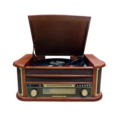 China Fashionable Home Entertainment Turntables Music House Varnished Wooden Cabinet CD Record Player for sale