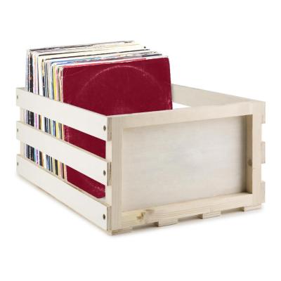 China Custom vinyl storage wooden crate lp vinyl record storage rack especially for turntable for sale