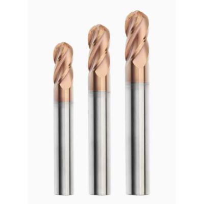 China Precision 4-Flute Carbide Ball Nose End Mill for Metalworking for sale