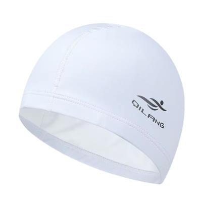 China Custom Made Adult Swim Cap Eco-Friendly Durable Waterproof Logo Printed Harmless Silicone Swim Cap for sale