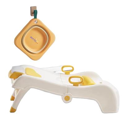 China AMZ HOT Selling Foldable Bath Support Infant Baby Bath Sling Foldable Newborn Chair for Hair Sink for sale