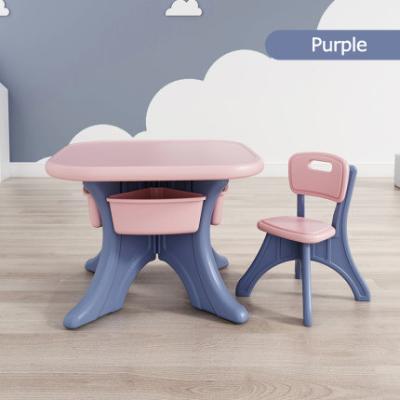 China Large Modern Premium Quality Business Activity Table and Single Chair Set with Storage Tray for Kids Studying and Playing for sale