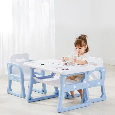 China Good Quality New Modern Stable Style Plastic Kids Study Table And Chair Set for sale