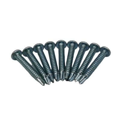 China Steel Material High Quality And Cheap Zinc Round Head Steel Cross Recessed Self Drilling Tapping Screw for sale