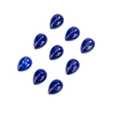 China Color Set or Fire Lapis Lazuli Cabochon Pear Shaped Natural Blue Gemstone for Ring Earring Inlay for sale