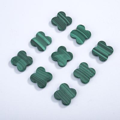 China Professional color set or fire manufacturer sell high quality green malachite flat back sliced ​​malachite stone for inlay pendant for sale