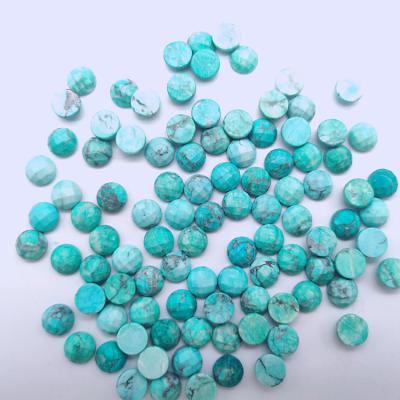 China Jewelry Making Professional Manufacturer Selling Facet Turquoise Round Grinding And Polishing Cabochon for sale