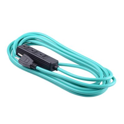 China Lightweight Home Appliance Christmas Extension Cord 15A Extension Power Cord ETL Listed for sale