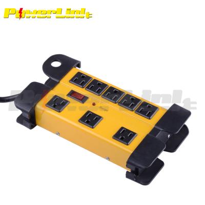 China S80044 8-Outlet Power Strip Residential / General Purpose Heavy Duty Metal Housing Power Strip / SURGE PROTECTOR for sale