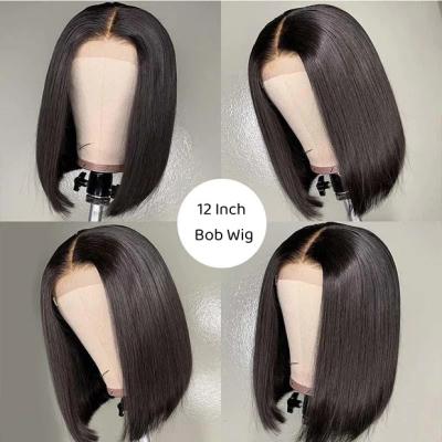 China High Quality Natural Color Women Pre Plucked Straight Front Line With Baby Hair Bob Wigs Human Hair Lace Front Human Hair Wigs For Wig for sale