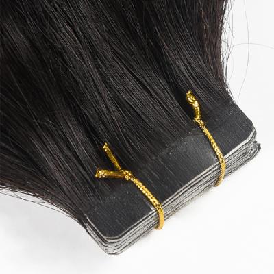 China Curly Private Label Loop Tape In Brazilian Natural Black Unprocessed Virgin Hair Factory Tape Hair Extensions Wholesale Cheap Price for sale