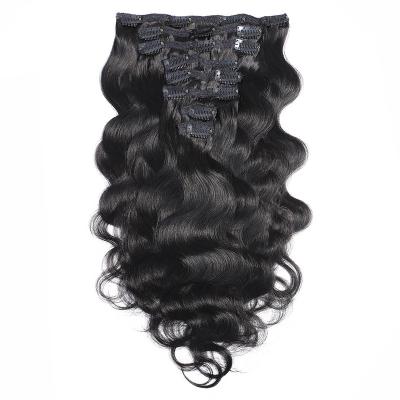 China Hot Selling Curly Curl Body Wave Extensions Clip In Human Natural Hair for sale