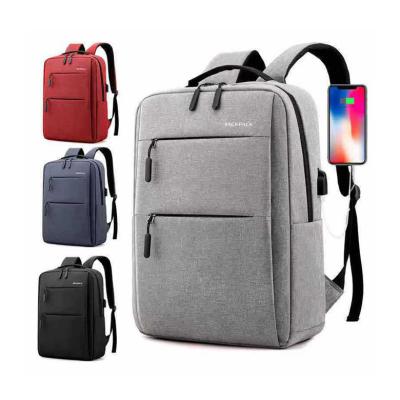 China With USB Large Capacity Custom Waterproof Multifunctional Nylon Charger Anti Theft Smart Travel Laptop Backpack Bag With USB Charging Port for sale