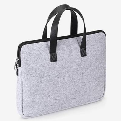 China 2019 New Design Polyester Felt Fabric Laptop Shoulder Bag Handbag for Macbook Air pro Ipad and Document for sale