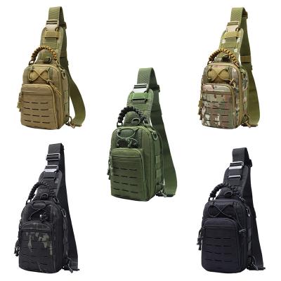 China Outdoor Activities Factory Custom Canvas Multifunctional Cross - Body Army Military Chest Sling Tactical Bag For Women Men for sale