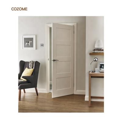 China Modern Modern Single Leaf Interior Wood Door With Glass Designs Values ​​Australia Style for sale