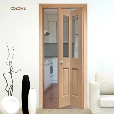 China Modern Solid Wood Core Folding Sliding Door Interior Black Bifold To Guangzhou Kitchen House Doors for sale