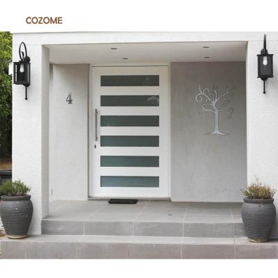 China Modern Natural Solid Wood Pivot Painting Door Main Revolving Glass Glass for sale