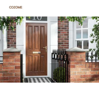 China Modern Outdoor Ready Made Solid Teak Wood Double Doors Entrance Design Price for sale