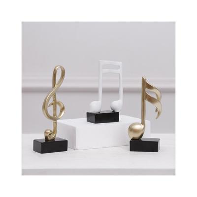 China Modern Minimalist Musical Notes Ornaments Piano Music China Resin Decorations Home Crafts for sale