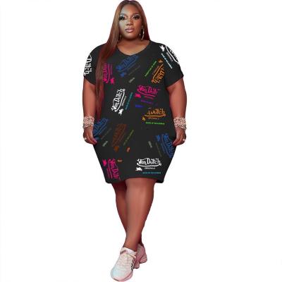 China 2021 new plush plush style women's plus size women's fashion cartoon casual dress breathable warm letter print for sale