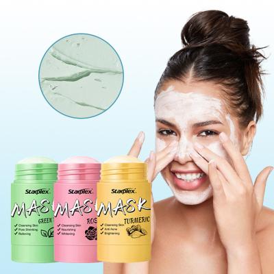 China OEM Skin Care Turmeric Acne Anti Moisturizer Dead Sea Organic Mud Whitening Moisturizing Green Tea Pink Face Clay Mask Stick for sale