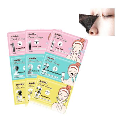 China Hot Selling Wholesale Skin Care Pore Remover Private Label Deep Cleansing Pores 3 Step Kit Blackhead Remover Mask for sale