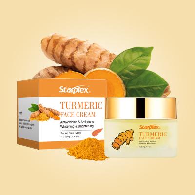 China OEM ODM Private Label Turmeric Anti Aging Face Cream With Collagen For Strongly Lock In Water Improve Monotony Turmeric Facial Cream for sale