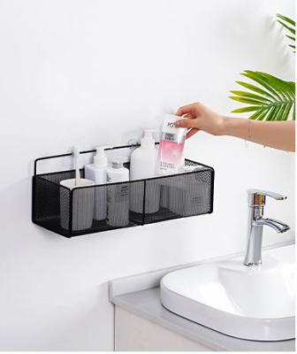 China Hot Sale Modern High Quality Mountable Grid Organizer Bathroom Shelf Bath Shelf Storage Hanging Racks Racks Bathroom Shelves for sale