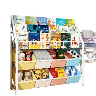 China Modern Bookshelf Children's Bookshelf Children's Bookcase Furniture Kids Cabinets Toys Storage Racks Play Shelf for sale