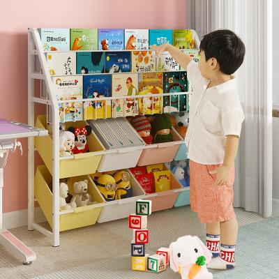 China Modern Bookshelf Kids Book Rack Children Shelf Storage Toy Locker Bookcases Furniture Play Storage Racks Kids Cabinets for sale