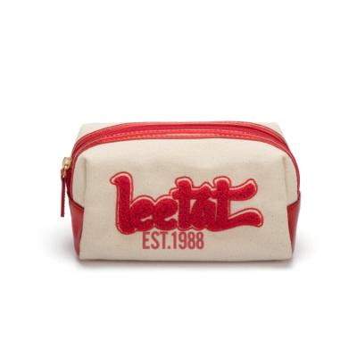 China Durable Wholesale Promotional Custom Logo Zipper Canvas Makeup Bag Pouch Cosmetic Bags for sale