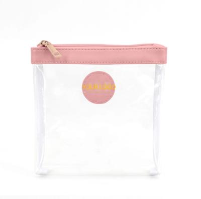 China Waterproof Transparent Toiletry Bags Travel Zipper Pouches Makeup Organizer Durable Clear PVC Cosmetic Bag for sale