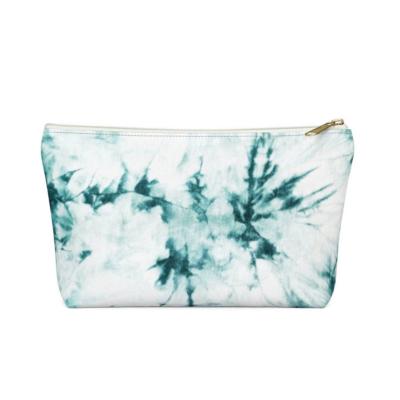 China Durable Wholesale Personalized Canvas Zipper Travel Toiletry Bag Tie Dye Accessory Pouch for sale