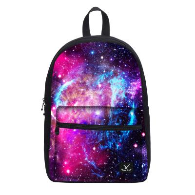 China Galaxy Design Waterproof Backpack Canvas Shoulder Bag Space Girls School Pack for sale