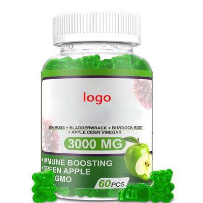 China Increase Immunity & Wholesale Custom Sea Moss Gummies With Bladderwrack Burdockroot Logo Rich Antioxidant Vitamin Vegan Organic Apple Cider Vinegar Energy for sale