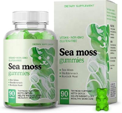 China OEM ODM Anti Aging Moss Gummies Bladderwrack Sea and Vegan Burdock Root Gummies Gluten Free for Kids and Adults Non GMO Free for sale