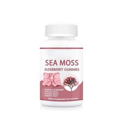 China Moss Gummies For Detox Weight Loss Irish Sea Sambucus Elderberry Vitamin C Zinc Anti Aging Private Label Vegan and Immune Organic for sale