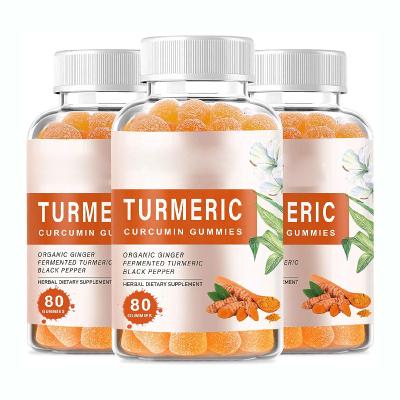 China immune & Organic Anti-Fatigue Private Label Vegan Turmeric Curcumin Gummies With Ginger Black Pepper For Pain Relief Joint Heart Healthy Blood Flow for sale