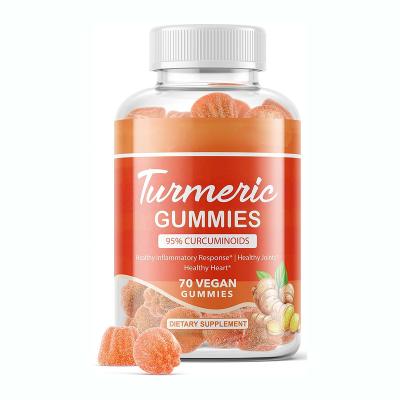 China Wholesale Custom Organic Ginger Gummies For Inflammatory Healthy Turmeric Ginger Gummies For Inflammatory Healthy Joint Heart Turmeric Vitamin C Blood System Vegan Immune Support Regulation for sale