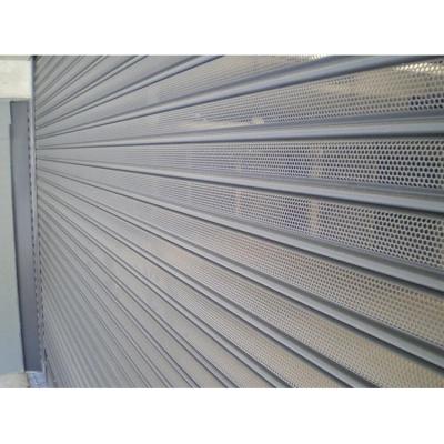 China Security Factory Price Motorized Security Rolling Shutters Perforated Galvanized Steel Perforated Roller Door for sale