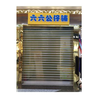 China Anti Theft Automatic Roll Up Doors Polycarbonate Rolling Shutters Clear Plastic Roller Transparent Door for sale