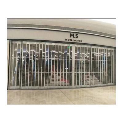 China Modern Custom Made Modern Bifold Shutters Shop Front Crystal Folding Doors for sale