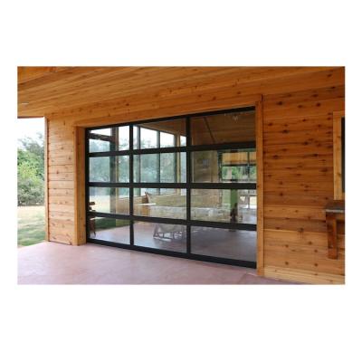 China Full View Insulated See Through Clear Car Garage Door Transparent All Glass Sectional Garage Door for sale