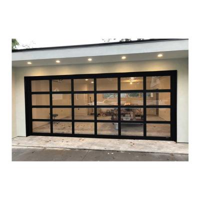 China Modern Aluminum Transparent Garage Door Polycarbonate Insulated Polycarbonate Overhead Frame Door for sale