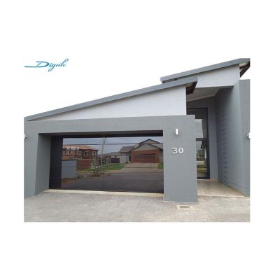 China Top Exterior Modern Frameless Overhead Aluminum Sectional Mirror Garage Doors Glass Door for sale