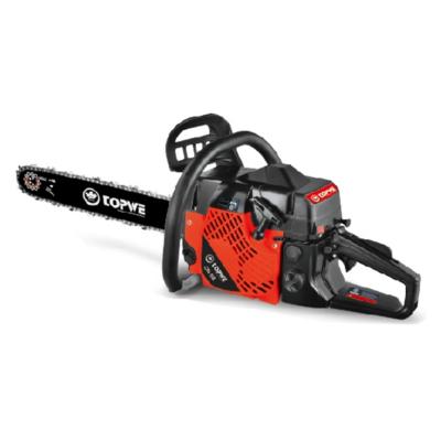 China Professional 2-Stroke Topwe Gasoline Chainsaw 2 Stroke 2200w For Wood Cutting With 58cc Max Power for sale